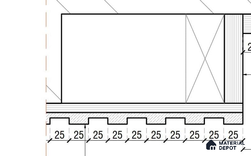 Duco Paintable Fluted Wall B 8 ft x 4 ft CNC Made HDHMR Panel - 25 mm