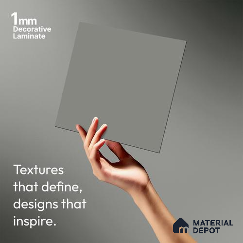 LM 01351 Castleton Grey 8 ft x 4 ft Super Matte Finish Decorative Laminate - 1 mm  | Suitable for Living Room, Kitchen, Office