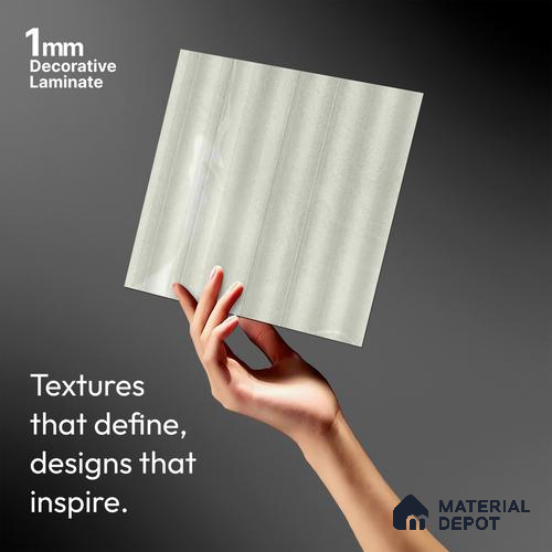 Marble Fluted Look LM 01365 Tokyo Rust 8 ft x 4 ft Texture Finish Decorative Laminate - 1 mm | Suitable for TV Unit, Wardrobe, Kitchen Cabinets
