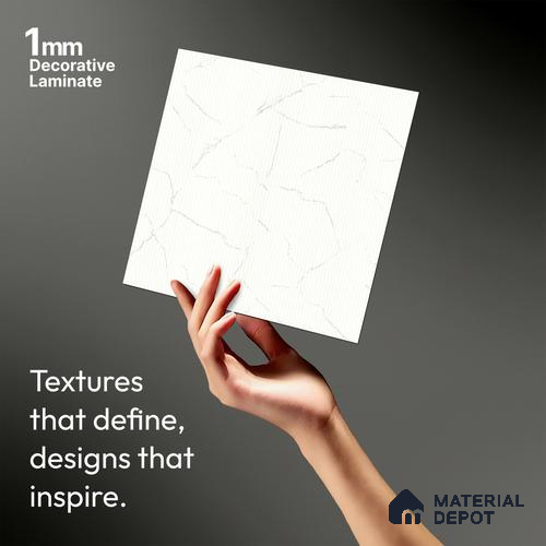 Marble Fluted Look LM 01395 Cloud Canvas 8 ft x 4 ft Texture Finish Decorative Laminate - 1 mm  | Suitable for TV Unit, Wardrobe, Kitchen Cabinets