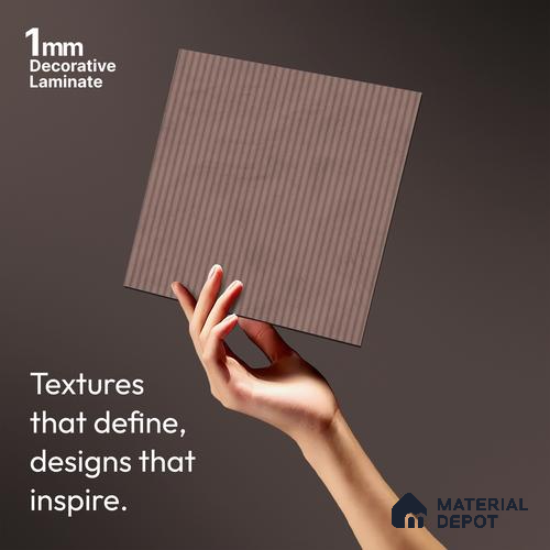 Brown Cement Look LM 18809 8 ft x 4 ft Texture Finish Decorative Laminate - 1 mm | Suitable for TV Unit, Wardrobe, Kitchen Cabinets