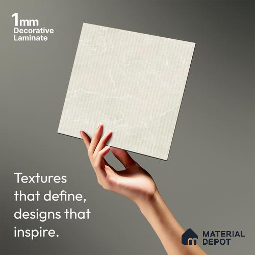 Beige Marble Look LM 18816 8 ft x 4 ft Texture Finish Decorative Laminate - 1 mm | Suitable for TV Unit, Wardrobe, Kitchen Cabinets
