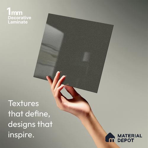 Metallic Look LM 19198 Metallic Seal 8 ft x 4 ft Glossy Finish Decorative Laminate - 1 mm | Suitable for TV Unit, Wardrobe, Kitchen Cabinets