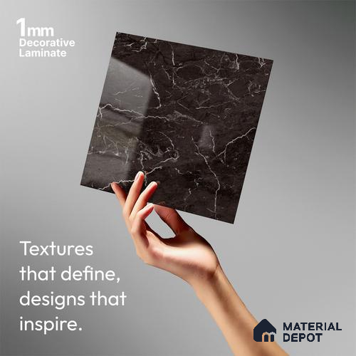 Marble Look LM 19202 Rosso Levanto Marble 8 ft x 4 ft Glossy Finish Decorative Laminate - 1 mm | Suitable for TV Unit, Wardrobe, Kitchen Cabinets