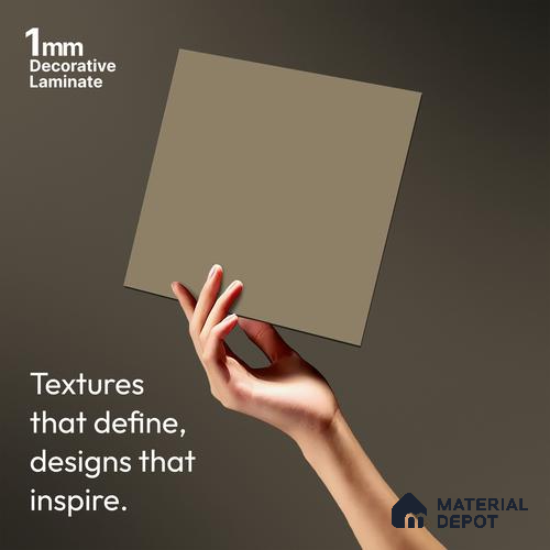Solid Colors Look LM 19227 Caramel 8 ft x 4 ft Matte Finish Decorative Laminate - 1 mm | Suitable for Living Room, Kitchen, Office