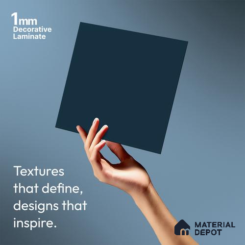 Solid Colors Look LM 19233 Teal 8 ft x 4 ft Matte Finish Decorative Laminate - 1 mm | Suitable for Living Room, Kitchen, Office