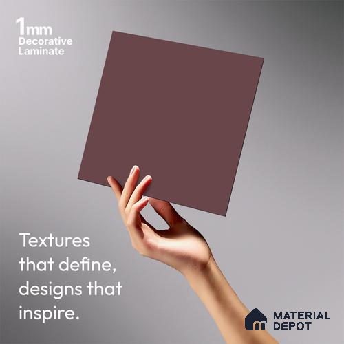 Solid Colors Look LM 19243 Rouge 8 ft x 4 ft Matte Finish Decorative Laminate - 1 mm | Suitable for Living Room, Kitchen, Office