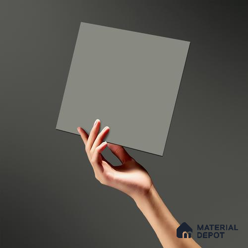 LM 19424 B Cool Grey Solid Color Matte Finish 8 ft x 4 ft Decorative Laminate - 1 mm | Suitable for Living Room, Kitchen, Office