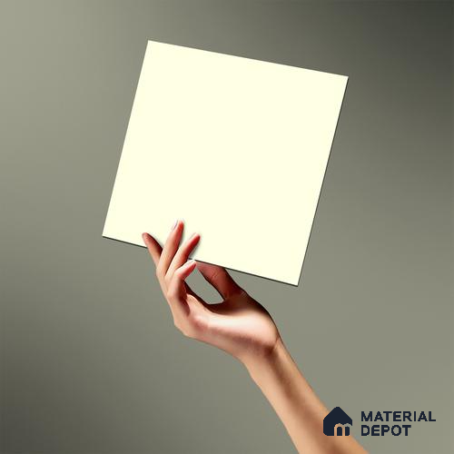 LM 19441 H Off White Solid Color Matte Finish 8 ft x 4 ft Decorative Laminate - 1 mm | Suitable for Living Room, Kitchen, Office