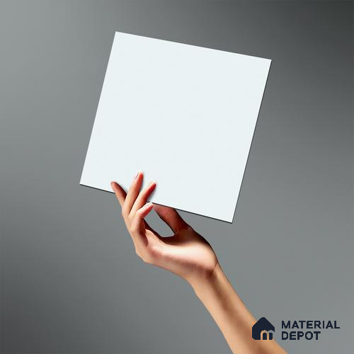 LM 19442 E white Solid Color Suede Finish 8 ft x 4 ft Decorative Laminate - 1 mm | Suitable for Living Room, Kitchen, Office