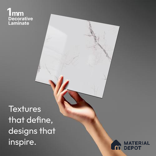 LM 19455 D Tortilla Slate Marble High Gloss Finish 8 ft x 4 ft Decorative Laminate - 1 mm | Suitable for TV Unit, Wardrobe, Kitchen Cabinets
