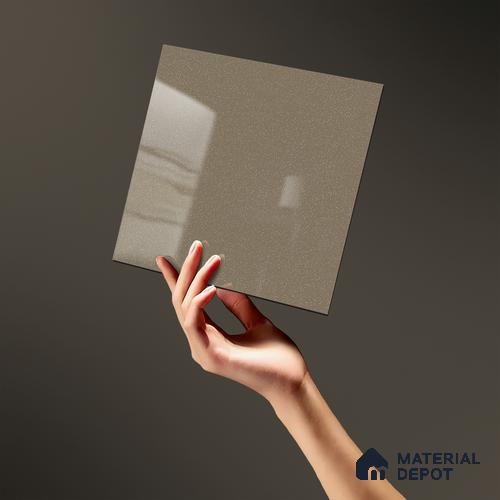 LM 19467 Beige Metallic High Gloss Finish 8 ft x 4 ft Decorative Laminate - 1 mm | Suitable for TV Unit, Wardrobe, Kitchen Cabinets