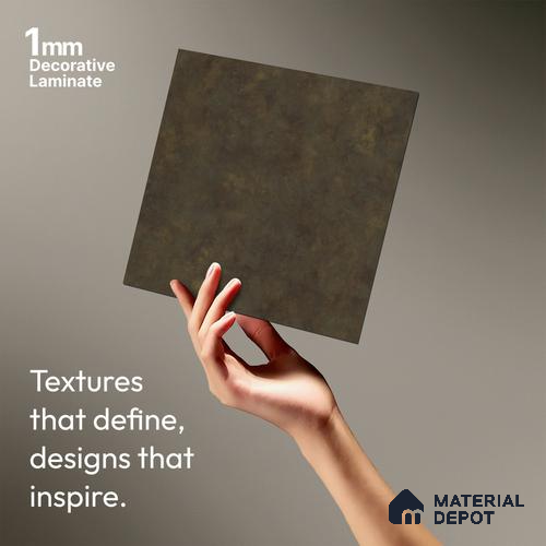 LM 01775 Ranch Taupe 8 ft x 4 ft Moroccan Rust Finish Decorative Laminate - 1 mm | Suitable for TV Unit, Wardrobe, Kitchen Cabinets