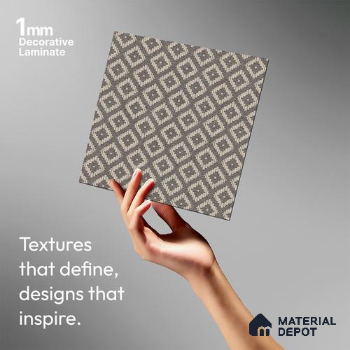 Patterned Look Cane 2 8 ft x 4 ft Texture Finish Decorative Laminate - 1 mm | Suitable for Bedroom, TV Unit, Wardrobe