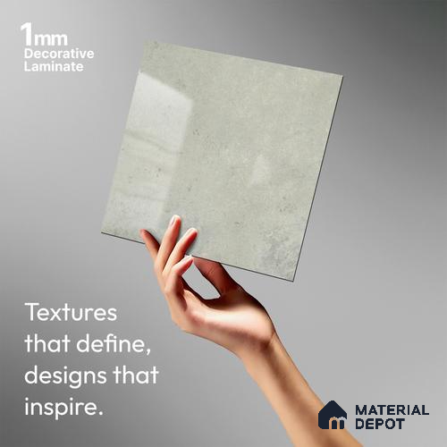 LM 18765 Flared Carrara 8 ft x 4 ft Texture Finish Decorative Laminate - 1 mm | Suitable for TV Unit, Wardrobe, Kitchen Cabinets