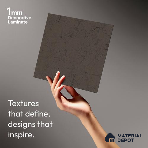 Stone Look LM 18789 Textured Calacatta 8 ft x 4 ft Texture Finish Decorative Laminate - 1 mm | Suitable for TV Unit, Wardrobe, Kitchen Cabinets