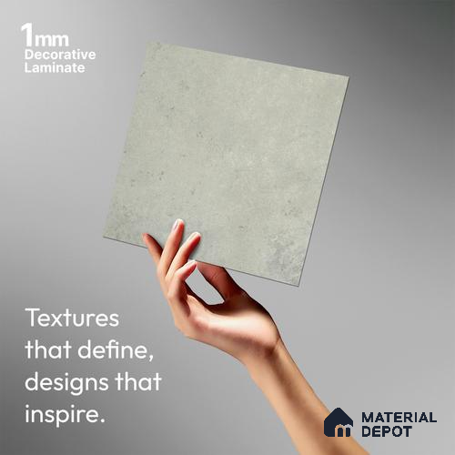 Stone Look LM 18791 Flared Carrara 8 ft x 4 ft Texture Finish Decorative Laminate - 1 mm | Suitable for TV Unit, Wardrobe, Kitchen Cabinets