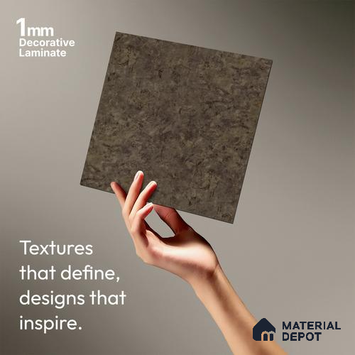 Stone Look LM 18792 Caramel Calacatta 8 ft x 4 ft Texture Finish Decorative Laminate - 1 mm | Suitable for TV Unit, Wardrobe, Kitchen Cabinets