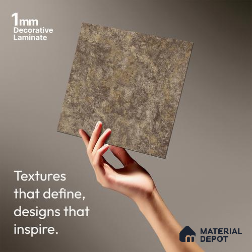 Stone Look LM 20144 Rainbow Calacatta 8 ft x 4 ft Texture Finish Decorative Laminate - 1 mm | Suitable for TV Unit, Wardrobe, Kitchen Cabinets