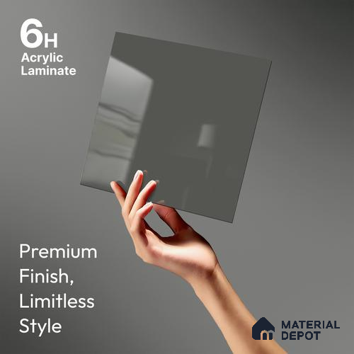 GA 4010 8 ft x 4 ft High Gloss Finish 6H Antiscratch Acrylic Laminate - 1.5 mm | Suitable for Living Room, Kitchen, Office | ( Matching Edgeband Code EB 4010)