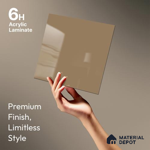 GA 4013 8 ft x 4 ft High Gloss Finish 6H Antiscratch Acrylic Laminate - 1.5 mm | Suitable for Living Room, Kitchen, Office | Matching Edgeband Code EB 4013