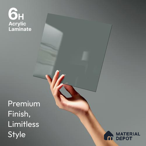 GA 4014 8 ft x 4 ft High Gloss Finish 6H Antiscratch Acrylic Laminate - 1.5 mm | Suitable for Living Room, Kitchen, Office | Matching Edgeband Code EB 4014