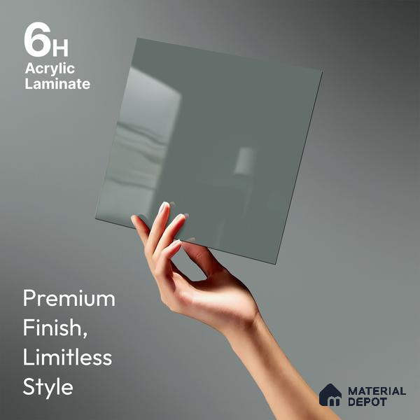 GA 4014 8 ft x 4 ft High Gloss Finish 6H Antiscratch Acrylic Laminate - 1.5 mm | Suitable for Living Room, Kitchen, Office | Matching Edgeband Code EB 4014