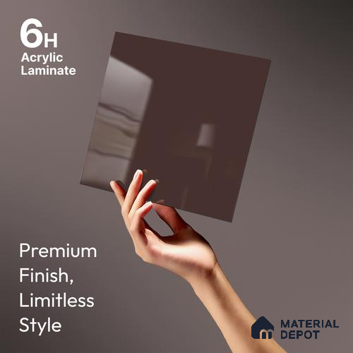 GA 4016 8 ft x 4 ft High Gloss Finish 6H Antiscratch Acrylic Laminate - 1.5 mm | Suitable for Living Room, Kitchen, Office | Matching Edgeband Code EB 4016