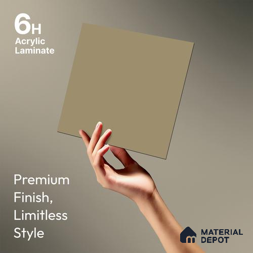 Warm Cream Solid Colors Look LM 21815 8 ft x 4 ft Matte Finish 6H Anti Scratch Laminate - 1.5 mm | Suitable for Living Room, Kitchen, Office