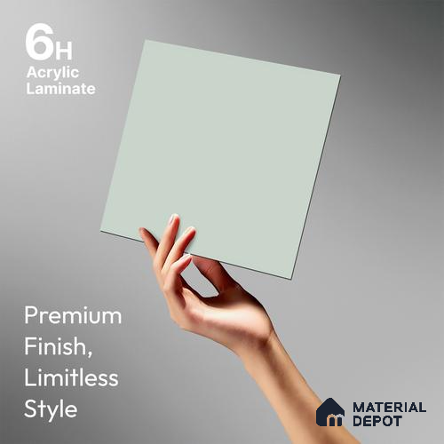 Pale Blue Solid Colors Look LM 21817 8 ft x 4 ft Matte Finish 6H Anti Scratch Laminate - 1.5 mm | Suitable for Living Room, Kitchen, Office