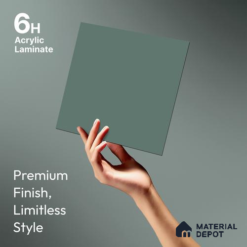 Teal Blue Solid Colors Look LM 21818 8 ft x 4 ft Matte Finish 6H Anti Scratch Acrylic Laminate - 1.5 mm | Suitable for Living Room, Kitchen, Office