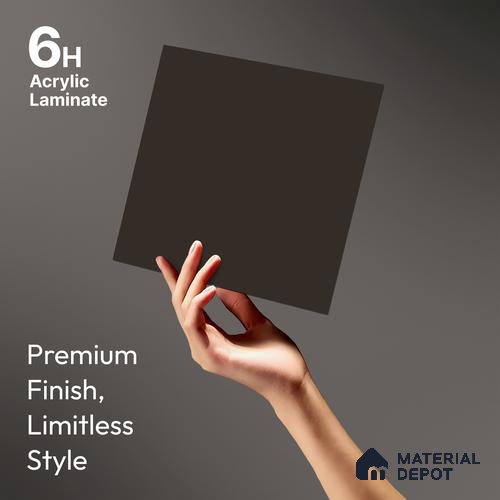 Espresso Brown Solid Colors Look LM 21821 8 ft x 4 ft Matte Finish 6H Anti Scratch Acrylic Laminate - 1.5 mm | Suitable for Living Room, Kitchen, Office