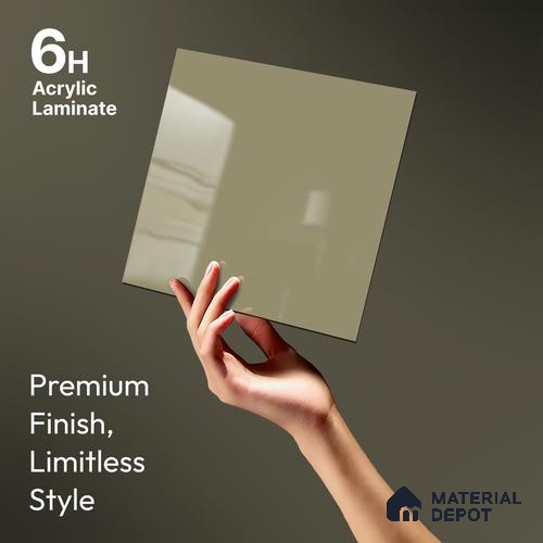 Blue Sparkle Look LM 23270 Snowflake 8 ft x 4 ft High Gloss Finish 6H Anti Scratch Acrylic Laminate - 1.5 mm | Suitable for Kitchen Cabinet, TV Unit, Wardrobe