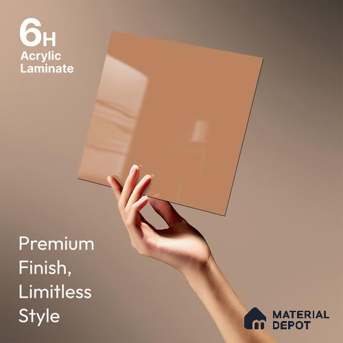 LM 23638 8 ft x 4 ft Solid Plain High Gloss Finish Acrylic Laminate - 1.5 mm | Suitable for Living Room, Kitchen, Office | Matching Edgeband Code EB 122042