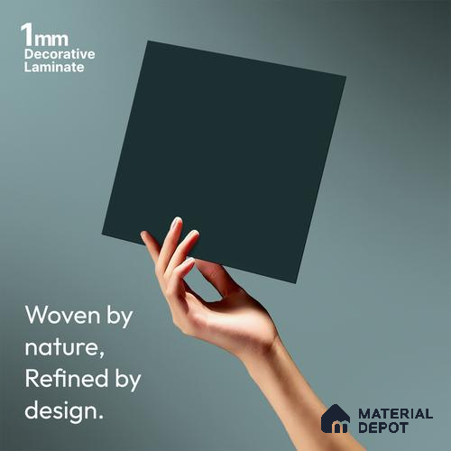 Petrol Blue Solid Colors Look LM 01869 8 ft x 4 ft Matte Finish Decorative Laminate - 1 mm | Suitable for Living Room, Kitchen, Office