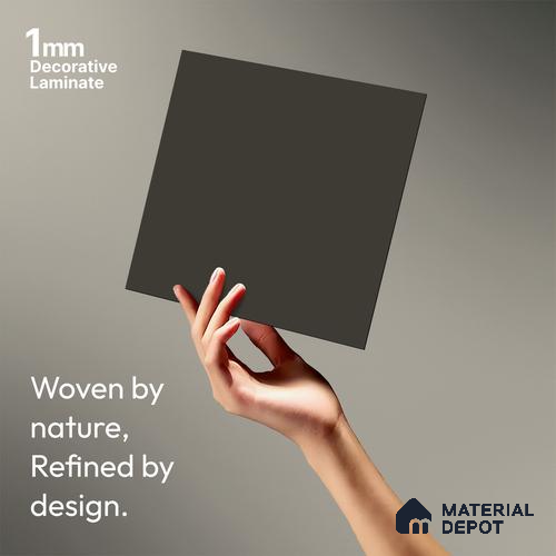 Carbon Grey Solid Colors Look LM 01910 8 ft x 4 ft Matte Finish Decorative Laminate - 1 mm | Suitable for Living Room, Kitchen, Office