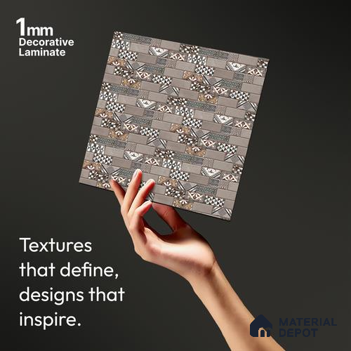 Patterned Look LM 06173 8 ft x 4 ft Texture Finish Decorative Laminate - 1 mm | Suitable for Bedroom, TV Unit, Wardrobe