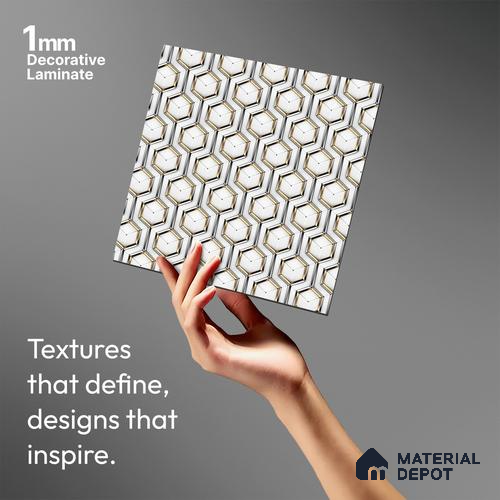 Patterned Look LM 06174 8 ft x 4 ft Matte Finish Decorative Laminate - 1 mm | Suitable for Bedroom, TV Unit, Wardrobe