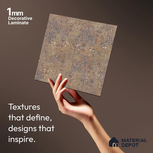 Brown Rustic Look LM 06179 8 ft x 4 ft Texture Finish Decorative Laminate - 1 mm | Suitable for TV Unit, Wardrobe, Kitchen Cabinets