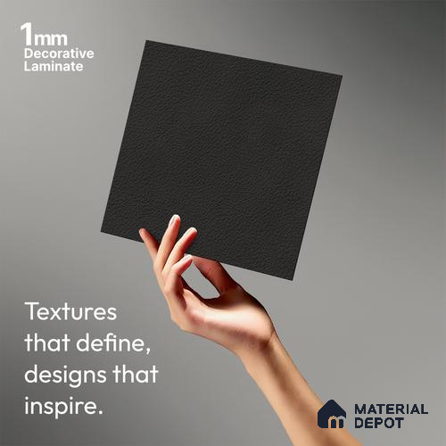 Grey Textured Solid Look LM 01883 8 ft x 4 ft Texture Finish Decorative Laminate - 1 mm | Suitable for TV Unit, Wardrobe, Kitchen Cabinets