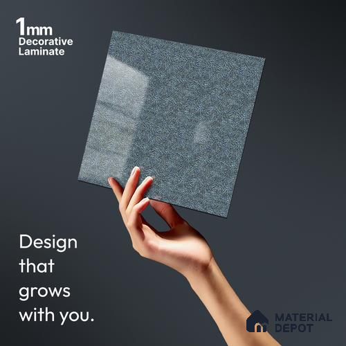 Blue Wave Look LM 13846 8 ft x 4 ft High Gloss Finish Decorative Laminate - 1 mm | Suitable for TV Unit, Wardrobe, Kitchen Cabinets