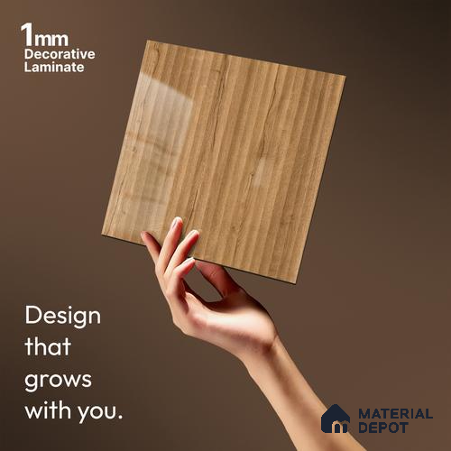 Wooden Fluted LM 21339 8 ft x 4 ft Glossy Finish Decorative Laminate - 1 mm | Suitable for TV Unit,Wardrobe, Kitchen Cabinets