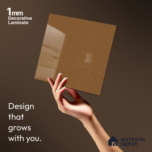 Wooden Fluted LM 21366 8 ft x 4 ft High Gloss Finish Decorative Laminate - 1 mm | Suitable for TV Unit,Wardrobe, Kitchen Cabinets