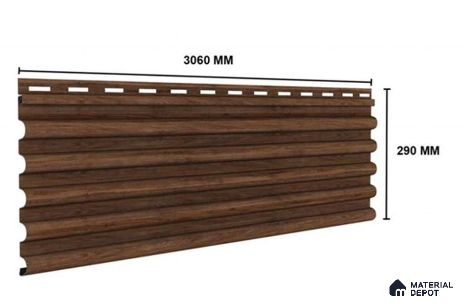 Honey Maple 10 ft x 0.7 ft (3060x215 mm) Dome Design Interior & Exterior Wall & Ceiling Panel - 20 mm | Suitable for Balcony, Facade & Open Area | Width is Subjected to 5% Variation