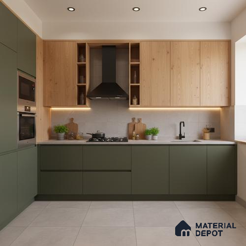 Grey Solid Colors Look 1E220 SMT 8 ft x 4 ft Satin Finish Decorative Laminate - 1 mm | Suitable for Living Room, Kitchen, Office