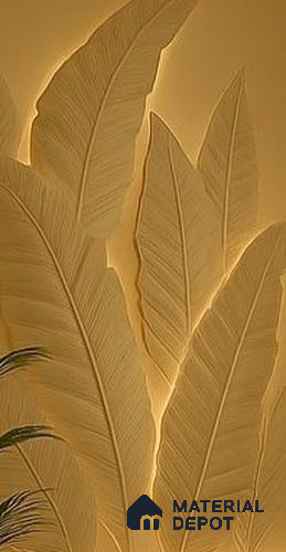 Duco Paintable Leaf Design 8 ft x 4 ft CNC Made HDHMR Panel - 25 mm