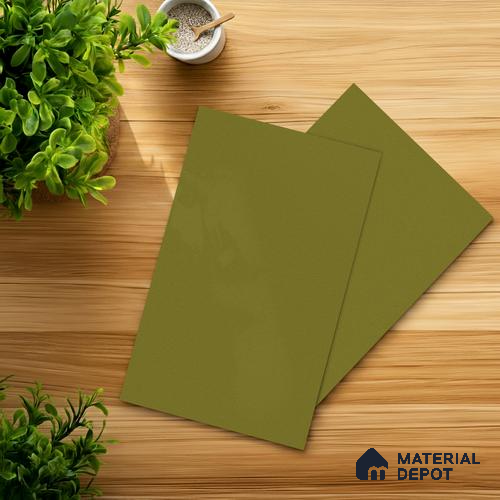 LM 01513 Olive 8 ft x 4 ft Suede Finish Decorative Laminate - 1 mm | Suitable for Living Room, Kitchen, Office