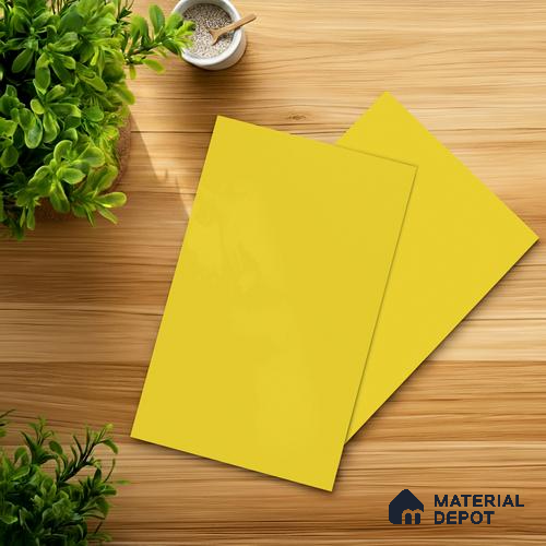 LM 01514 Lime Yellow 8 ft x 4 ft Suede Finish Decorative Laminate - 1 mm | Suitable for Living Room, Kitchen, Office