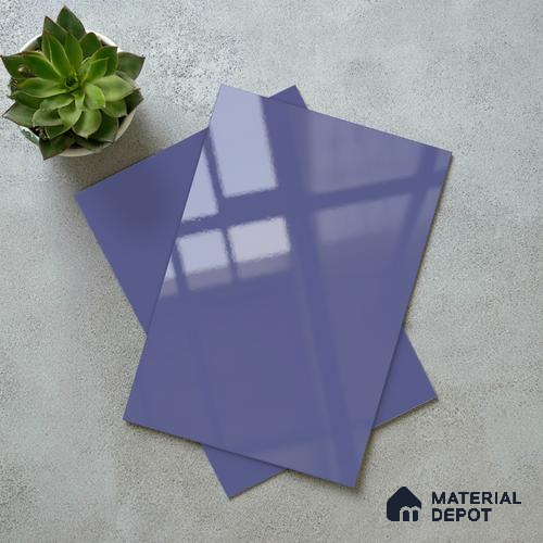 Solid Colors Look LM 19258 Arctic Blue 8 ft x 4 ft Glossy Finish Decorative Laminate - 1 mm | Suitable for Living Room, Kitchen, Office