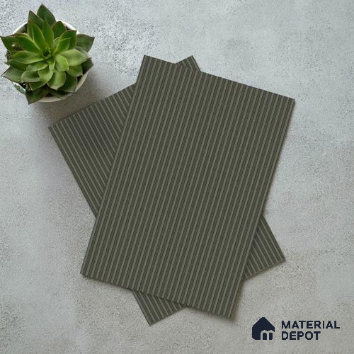 Metallic Seal Brown Fluted Solid Color Look LM 19294 Metallic Seal 8 ft x 4 ft Texture Finish Decorative Laminate - 1 mm | Suitable for TV Unit, Wardrobe, Kitchen Cabinets